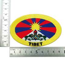 アイロンワッペン TIBET チベット 国旗 FLAG 簡単貼り付け アップリケ 刺繍 裁縫_画像2