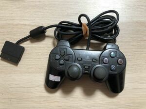 PS2 周辺機器 デュアルショック2 コントローラー ブラック 動作確認済み【管理 14658】【C】