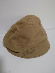 綿100%【大特価】キャスケット ベージュ 帽子 ファッション レディース 可愛い 57.5cm 無地 シンプル 美品