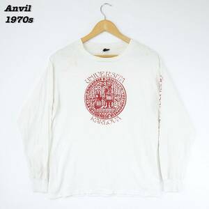 UNIVERSITA KARLOVA T-Shirts 1970s L T198 Anvil Vintage アンビル Tシャツ 1970年代 カレッジプリント ヴィンテージ