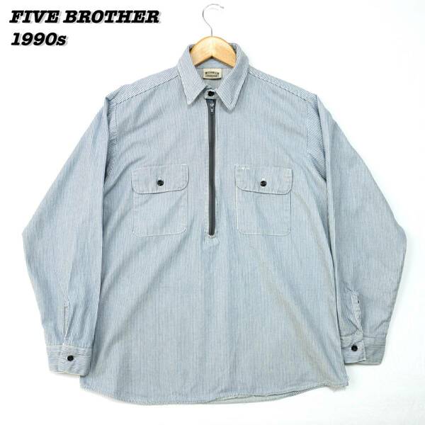 FIVE BROTHER Pullover Shirts M SHIRT23160 ファイブブラザー プルオーバーシャツ 長袖シャツ 1990年代 アメリカ製 ユニオンメイド