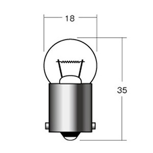 M＆H バイク ウィンカー・テール球 B5112OR 12V18W BA15S オレンジ B-5112 OR