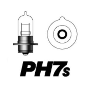 M＆H バイク ヘッドライト球 PH7s 12v25w P15S25-1 (クリア) 105 C ミント、チョイノリ