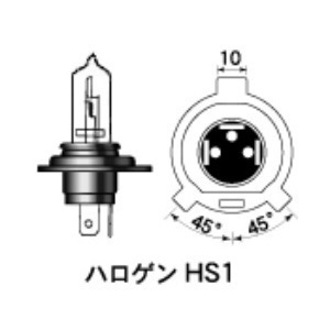 M＆H バイク ヘッドライト球 HS1 12V35/35W HD B2ホワイトステルス 16AH SS