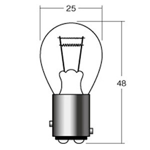 M＆H バイク ウィンカー・テール球 12V23/8W BAY15D 1P3410