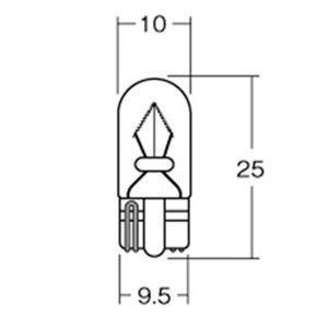 M＆H バイク ウィンカー・テール球 12v5w ウエッジ中(W2.1×9.5d) ブルー 1PWB15 BL