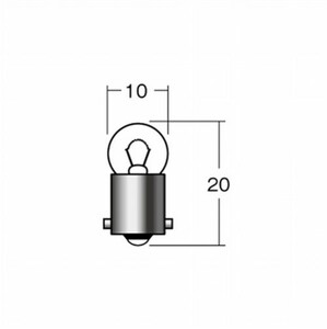 M＆H バイク メーター球 12V3.4W BA9S イエロー 1P7113 YE