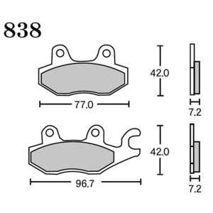 RK Japan(アールケー・ジャパン) バイク FA5 838 ブレーキパッド 838FA5 NSR50、80’93～、NS-1’93～、TZR50、R、TZM50R(F)