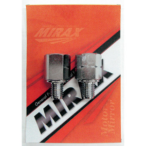 MIRAX(ミラックス) バイク ミラーアダプター・ホルダー ミラックス105 ネジ径変換アダプター メッキ 正10mm→正8mm MIRAX105