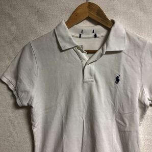 【古着】polo by Ralph Lauren 半袖ポロシャツ　ホワイト　xsサイズ　ラルフ