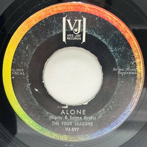 USオリジナル 7インチ FOUR SEASONS Alone / Long Lonely Nights ('64 Vee Jay) 山下達郎 元ネタ フランキー・ヴァリ 45RPM