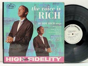 白プロモ MONO 深溝 USオリジナル BUDDY RICH The Voice Is Rich ('59 Mercury) 独特の魅力！味わい深いバディ・リッチのヴォーカル作品