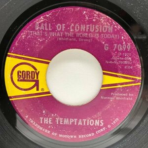 【LP未収録の野太いファット・グルーヴ!!】USオリジナル 7インチ TEMPTATIONS Ball Of Confusion ('70 Gordy) サイケ・ソウル 45RPM.