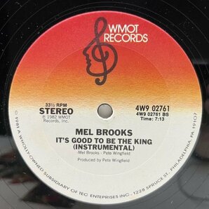 【SYLVIA名曲のラップ・カヴァー】良好盤!! 12インチ USオリジナル MEL BROOKS It's Good To Be The King ('82 WMOT) メル・ブルックスの画像3