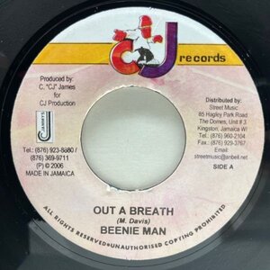 JAオリジナル 7インチ BEENIE MAN Out A Breath / Mui Caliente ('06 CJ) Dancehall ビーニ・マン 45RPM.