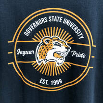 USA 古着 半袖 Tシャツ GOVERNORS STATE UNIVERSITY ブラック黒 ガバナーズ州立大学 カレッジTシャツ カジュアル BA1055_画像4