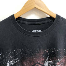 USA 古着 半袖 Tシャツ STARWARS ブラック 黒 メンズLサイズ スターウォーズ スターシップ 映画 古着卸 激安 品番BA1101_画像3