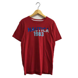 【980円スタート】USA 古着 半袖 Tシャツ NAUTICA レッド 赤 ユースXL プリントT カジュアル ノーティカ 古着卸 激安 品番BA1104