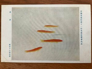 Art hand Auction FF-5077 ■Shipping included■ Scarlet carp by Fukuda Heihachiro, artist, painting, art, fish, carp, prewar, landscape, scenery, entire, postcard, photo, old photo/Kunara, Printed materials, Postcard, Postcard, others