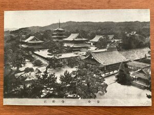 FF-5087 ■送料込■ 奈良県 大和国 法隆寺 全景 神社 寺 宗教 建築物 建物 建造物 風景 景色 戦前 エンタイア 絵葉書 写真 古写真/くNAら