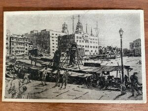 Art hand Auction FF-5441 ■Shipping included■ Bangkok Wharf, Bankoku Wharf, Kobe City Tourism Department, Painting, Artwork, Landscape, Scenery, Ship, Steamship, Steamship, Postcard, Photo, Old Photo/Kunara, Printed materials, Postcard, Postcard, others