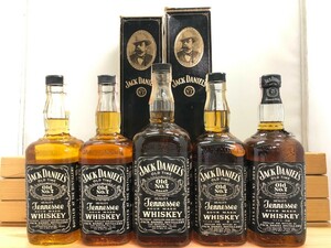 ジャック ダニエル５本セット 特級 紙封 750ml×4本 1000ml×1本 45% 90Proof Jack Daniel's Old No7 アメリカン テネシー ウイスキー 古酒