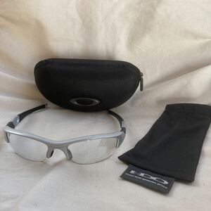 OAKLEY FLAK チタニウムクリアレンズ スポーツサングラス　63O14 MADE IN USAオークリー