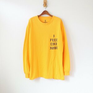 I FEEL LIKE KOBE 長袖Tシャツ カニエウエスト コービーブライアント DONDA パープル×イエローのレイカーズカラー L （w-1320704）