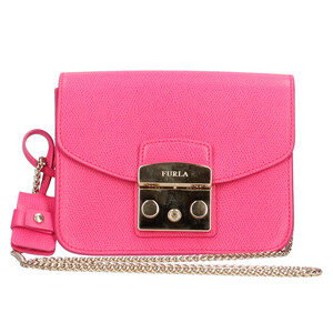 フルラ Furla メトロポリス ショルダーバッグ レザー ピンク レディース 中古