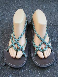 ⑫[26*5cm~27cm] new goods * braided braided * cord sandals 