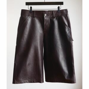 BOTTEGA VENETA PF2019 by Daniel Lee LAMB LEATHER SHORT PANTS