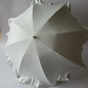 ##202307 быстрое решение # Kate Spade New York новый товар белый . дождь двоякое применение зонт зонт от солнца / складной / маленький pala/ затемнение ....