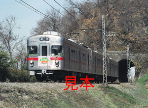 鉄道写真、645ネガデータ、165141440010、3500系（さようなら屋代線ヘッドマーク）L2編成、長野電鉄屋代線、大室〜金井山、2012.03.29