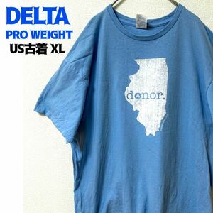 US古着 DELTA デルタ Tシャツ プリント XL ゆるだぼ ヴィンテージ