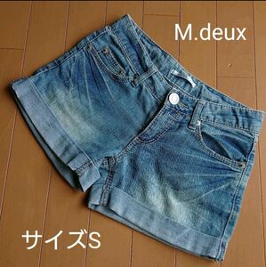 デニムショートパンツ M.deux エムドゥ 可愛い