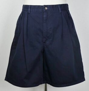 90S USA製 Polo by Ralphlauren ポロ ラルフローレン CLASSIC GOLF SHORT コットン チノ ゴルフ タック ショーツ W33 ショートパンツ b7014