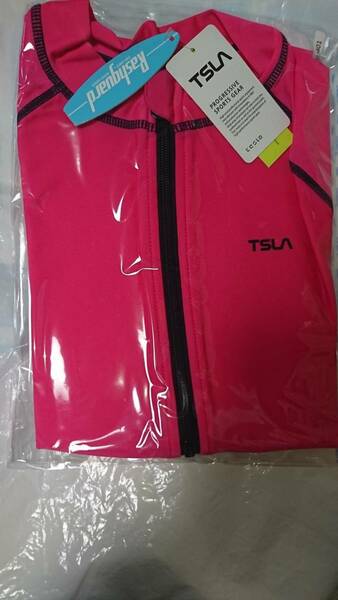 TESLA 長袖 UV ジップ パーカー レディース [夏用・冷感] サイズ：M カラー：ピンク