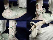 7095[TS]◆LLADRO/リヤドロ◆フィギュリン No.6106 『春を告げる小鳥たち』 陶器の置物/公園 噴水 女性_画像8