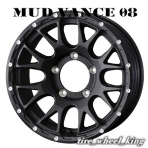 送料無料◎Weds/ウェッズ MUD VANCE 08 マッドヴァンス ゼロエイト 16×6.0J/6J 5/139.7 -5 フリントブラック◎4本価格◎