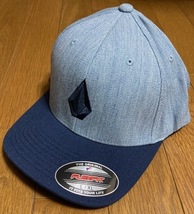 Volcom Full Stone Heather Flexfit Hat Cap Heather Blue S/M キャップ_画像1