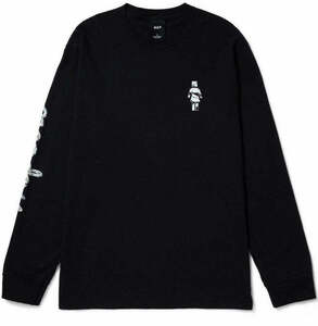 HUF X Girl Chrome L/S T-Shirt Black L Tシャツ