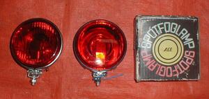 ** motorcycle police / red color light / part light *ACE made / that time thing / old car / Showa era [ new goods unused goods / diameter 12.7cm/12 bolt /35W/2 piece set ]**