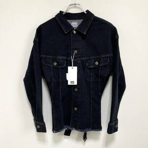  new goods Lee Lee waist Mark denim jacket Denim jacket S black lady's American Casual elasticity regular price 15,000 jpy 23-0706