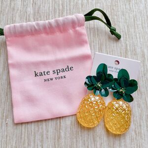 Kate spade ケイトスペードニューヨーク ピアス パイナップル 黄 ケイトスペード ビジュー