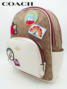 [ new goods ]COACH rucksack bag pack signature Snoopy collaboration 