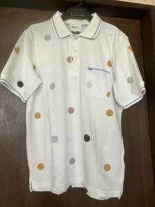 me3723 TK men's dot pattern polo-shirt with short sleeves M