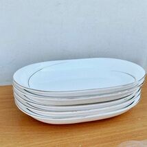 日本の陶器　白のお皿　金縁　スプーンフォークセット　カレー/スパゲッティ/ランチプレート/中皿_画像4