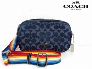 極美品★送料無料★ コーチ COACH シグネチャー クロスボディー ショルダーバッグ クラッチ バッグ ★