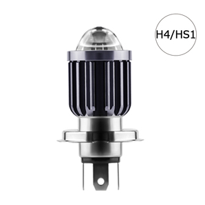 LEDヘッドライト バイク H4/HS1 Hi/Lo DC9V～80V 1400ルーメン 6000K ホワイト CSP3570チップ 集光レンズ 単品 1本 1年保証の画像1