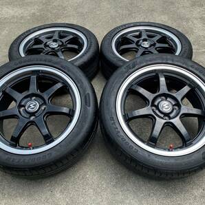 本州のみ送料無料！ 超バリ山！ BADX S-HOLD S-7S 16in アルミ&GOODYEAR EAGLE F1 Sport 195/50R16 4本 6J +45 4穴 PCD100 ソリオ ライズの画像1